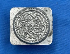 Vtg Craftool Co USA 3D Leather Stamp #8402 Concho Craft tool Discontinued