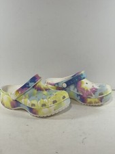 Crocs Classic Platform Clog Shoes Marbled Tye Dye Slip On Women  s 6 Gently Worn