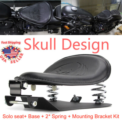 Motorcycle Universal Solo Seat 3'' Spring Bracket Kit For Harley Chopper Bobber