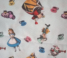 alice in wonderland kids fun fabric 12 by 11 inch crafts 1pc