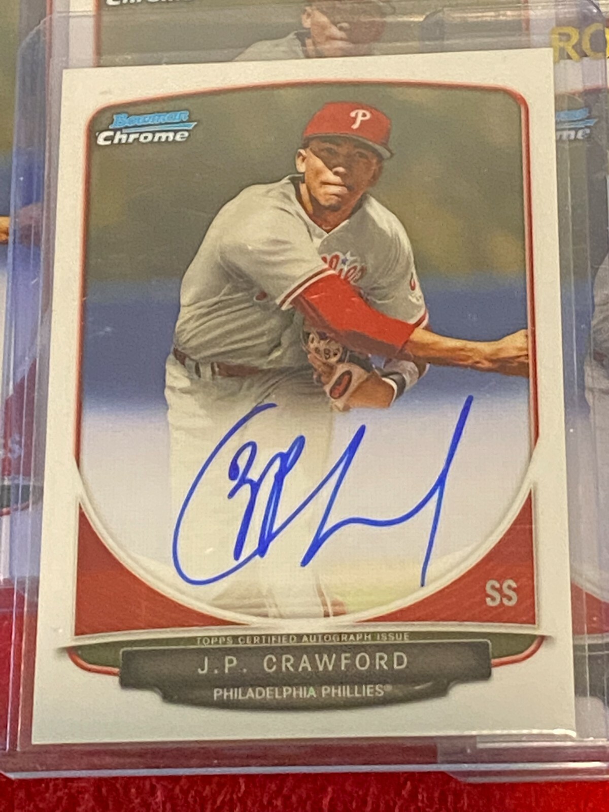J.P. CRAWFORD  2013 Bowman Chrome Draft Picks Autograph Mint Rookie (JP AUTO RC)