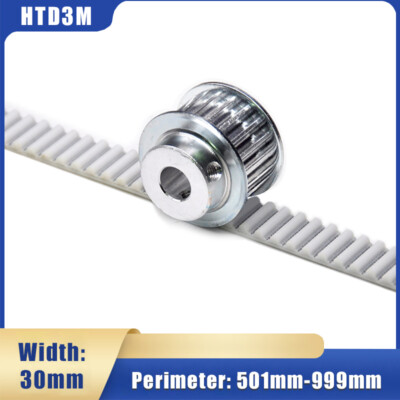 Zahnriemen Perimeter 501-999mm PU Stahldraht Antriebsriemen Breite 30mm HTD3M