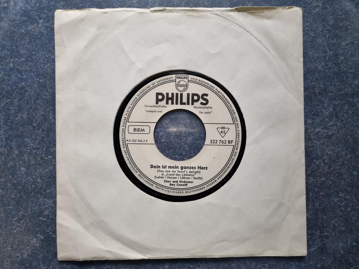 7"" Single Vinyl Ray Conniff - Dein ist mein ganzes Herz GERMANY PROMO