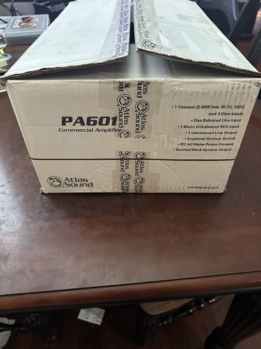 Atlas Sound PA601 60W Single-Channel Power Amplifier NIB - Picture 8 of 8