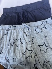 Lucky Brand Lounge Pants Two-Pack Women's Small Navy Blue Stars Pockets New