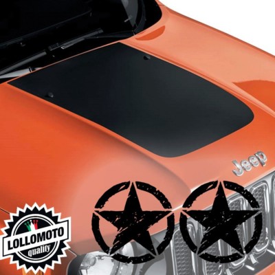 Kit Adesivi Laterali Per Jeep Renegade - Strisce Destra/Sinistra, Nero Lucido | Decorazione Auto