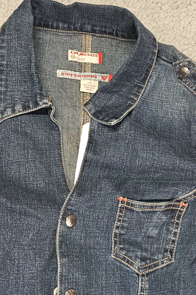 Guess Sexy Mono Denim L Elástico Mono Retro Y2K Pierna Acampanada Manga 3/4 Nuevo con Etiquetas Foto 4 de 4