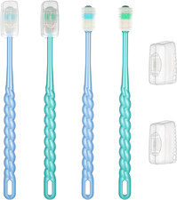 4 Pack 360-Degree Pet Toothbrush Soft Bristle for Small Dog Puppy Cat Yorkshire