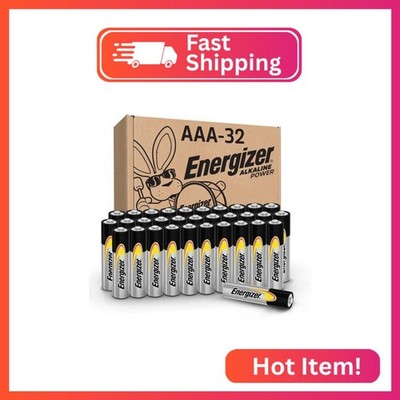 Energizer Alkaline Power AAA Batteries, 32 Count, Long-Lasting Triple A Batterie