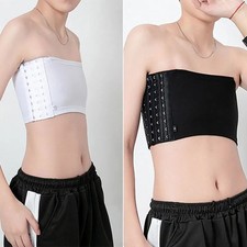 Women Chest Binder Lesbian Trans Crop Top Flat Breast Binder Bra Les Corset...