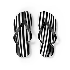 Zebra Stripe Flip Flops Mens Womens Soft Cushioned Summer Sandals
