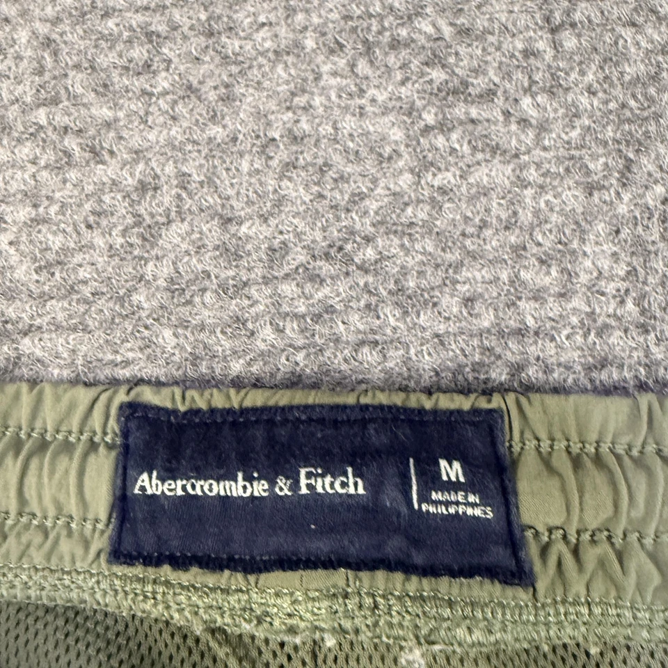Abercrombie & Fitch Shorts Mens Medium Green Mesh Lined Swim Trunks Drawstring - Image 4 of 4