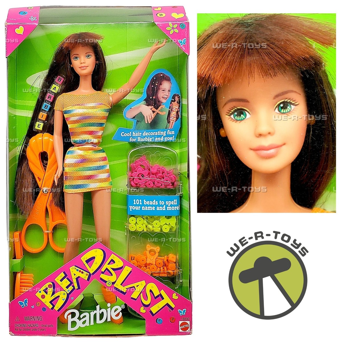Barbie Bead Blast Doll Auburn Hair 1997 Mattel 18890