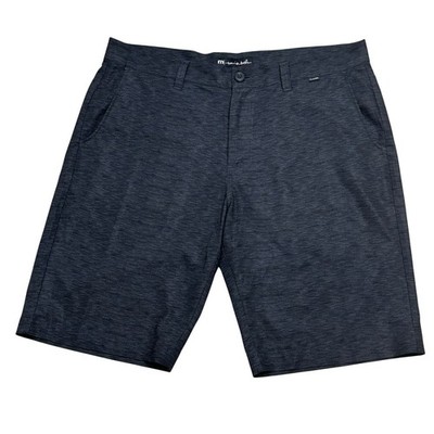 Travis Mathew Grey Heather Flat Front Performance Chino Golf Short Men 36x11