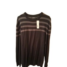 Claiborne Mens Sweater XXL New Black Gray New W Tags