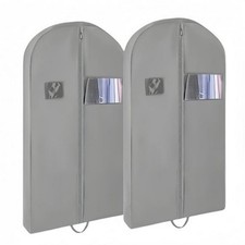 2 Pack 60 inch Long Garment Bag Dress Storage Travel for Suit Clothes Coat Gowns