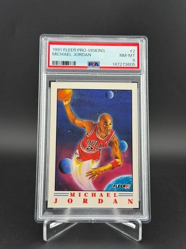 1991 Fleer Pro-Visions Michael Jordan #2 PSA 8 NM-MT Chicago Bulls HOF