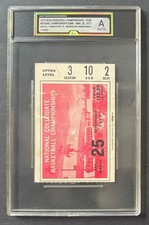 1972 NCAA Basketball Championships Final Stub UCLA Florida State Wooden iCert A