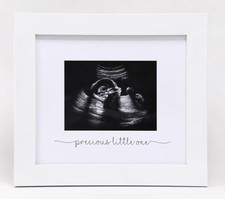White Baby Sonogram Picture Frame Precious Little One, Sealed Ains LJ