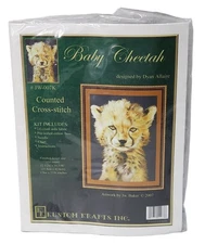 Kustom Krafts Baby Cheetah Counted Cross-stitch Kit #JW-007K