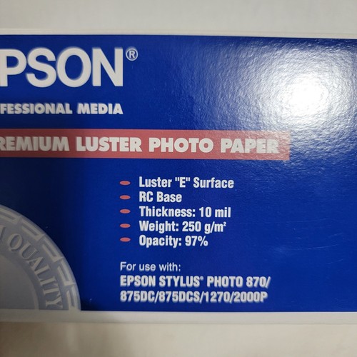 Epson S041408 Professional Media Premium Luster Photo Paper Roll 8.3" x 32.8 NOS - Picture 6 of 6