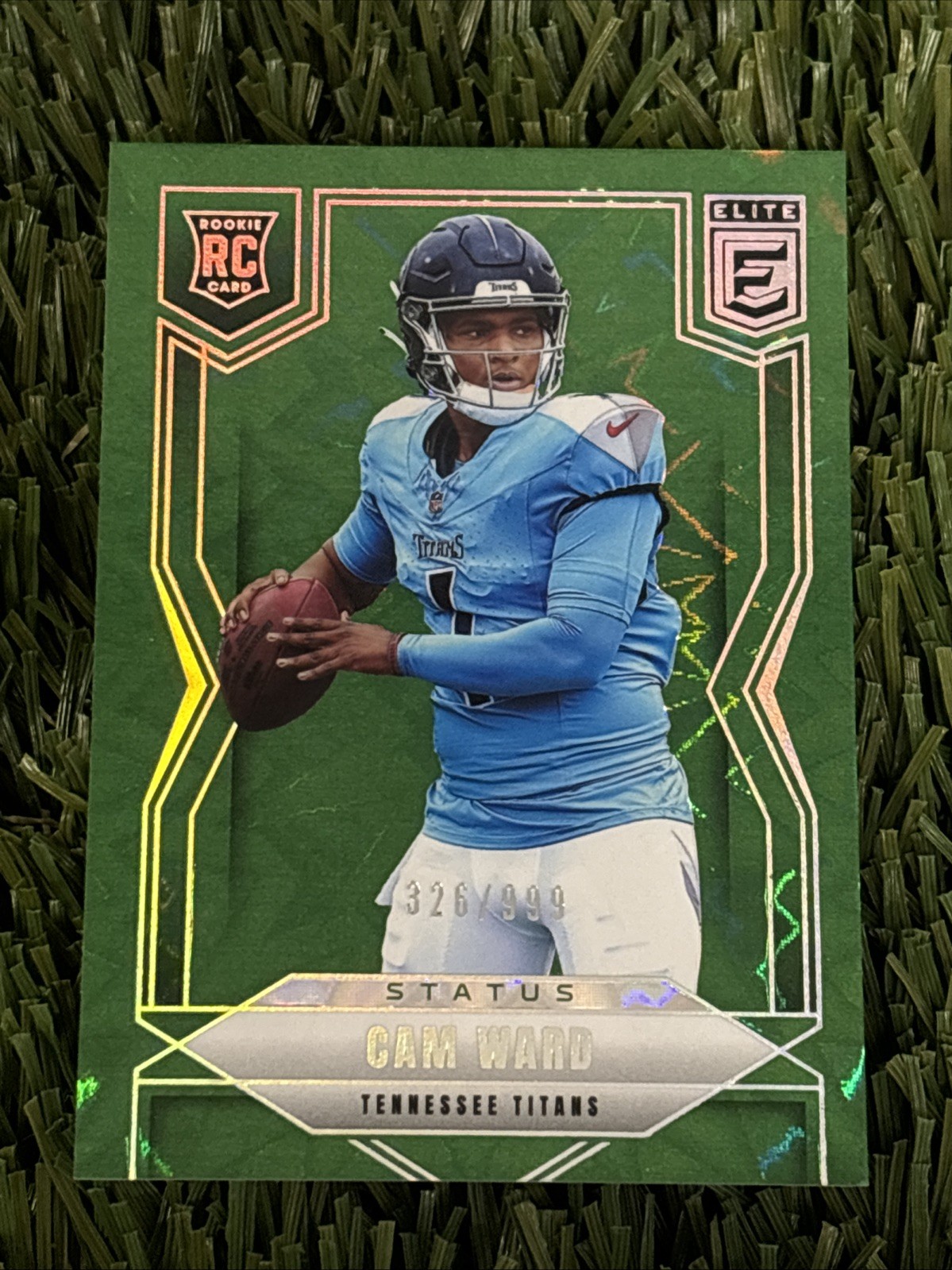 2025 Donruss Panini Elite - Cam Ward #101 Status Explosion /999 Green RC Titans