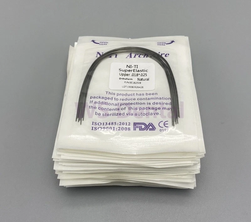 100 peças fio de arco ortodôntico dental super elástico Niti forma natural retangular - Imagem 3 de 4