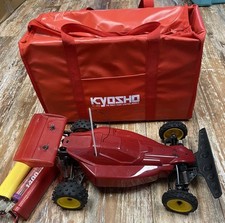 Vintage Kyosho RC Car Raider Electric Red Body With Red Carrying Case