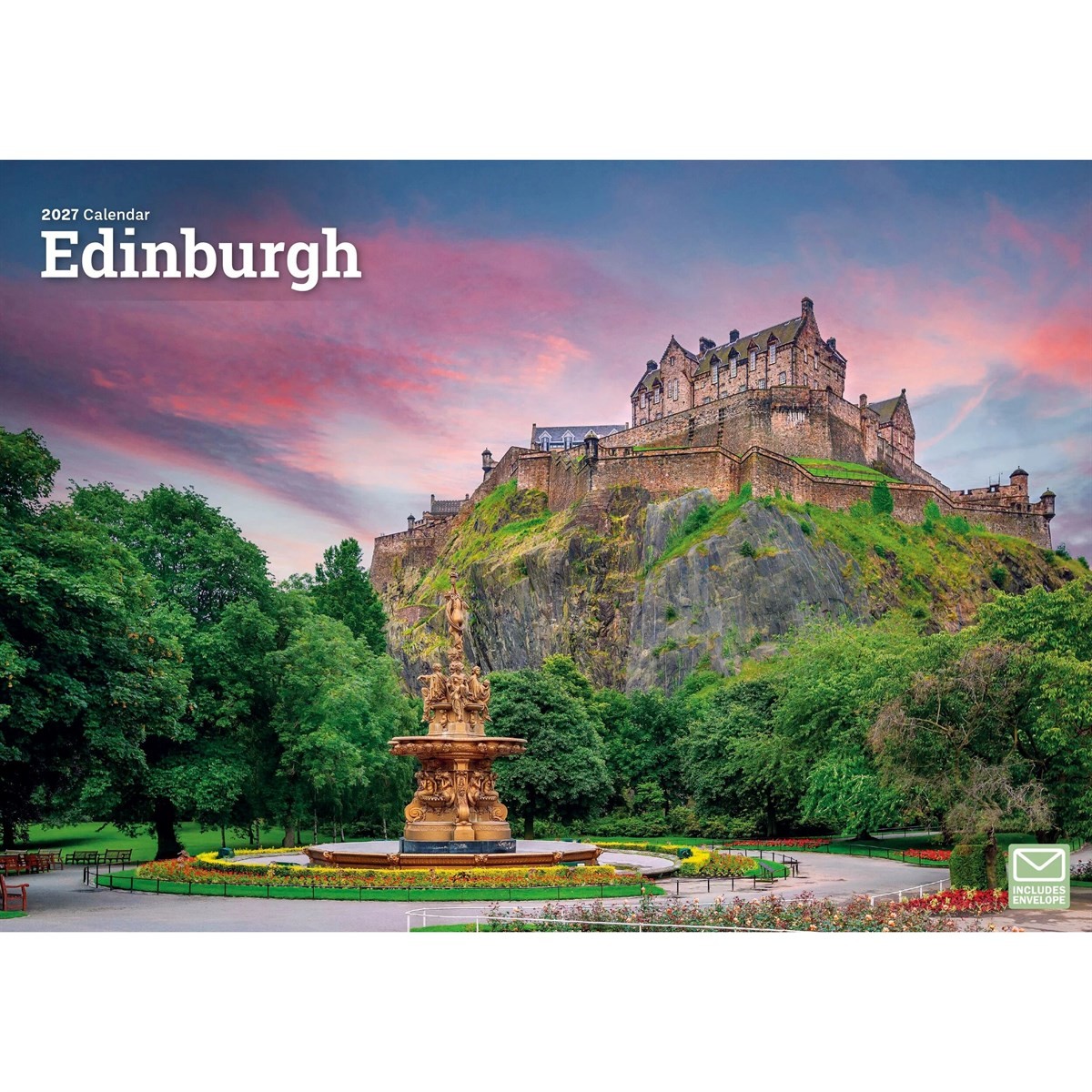 Edinburgh A4 Calendar 2027 - Regional - Month To View