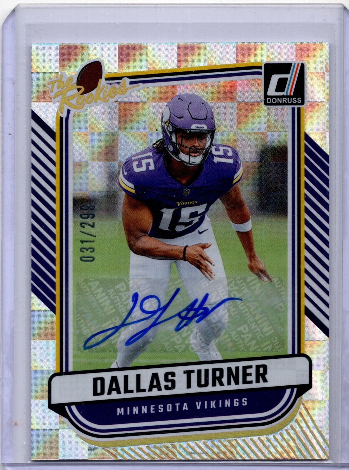 2024 Panini Donruss - The Rookies Dallas Turner #TR-9 Autographs /299 RC
