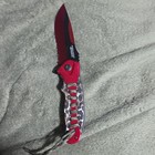 MTech USA Rescue Assisted Pocketknife, Stainless Drop Point, Glass Breaker, Red — photo 2