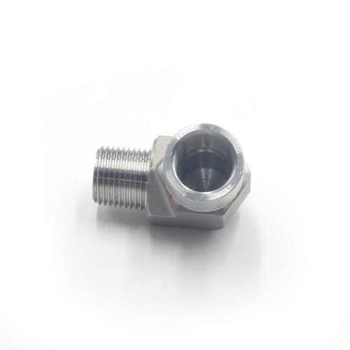 1/2" Female NPT to 1/2" Male NPT Elbow 90° Flare Pipe Fitting 304 SS - Picture 2 of 6