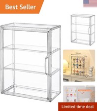 3-Tier Acrylic Display Case with Magnetic Door - Elegant Wall-Mounted Showcase