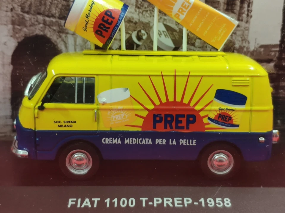 FURGONCINO PUBBLICITARIO 1:43 FIAT 1100T CREMA PREP 1958 COLLEZIONE VINTAGE 🔺🔺 - Immagine 3 di 4