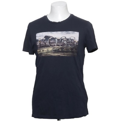 Hugo Boss, T-shirt, Größe: M, Blau, Print, Herren #geB