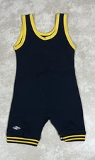 Matman YOUTH Black Yellow Wrestling Singlet Size Youth XS 1289