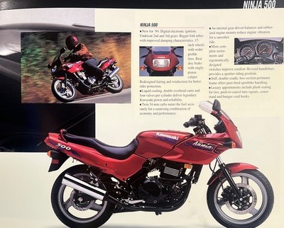 1994 Kawasaki 12-page sport bike Ninja brochure ZX11 ZX750 ZX600