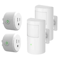 2 Pack Motion Sensor Switch with Outlet, PIR Wireless Motion Sensor Plug with...