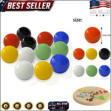 WE Games 60 Replacement Glass Marbles for Chinese Checkers Set 16mm Colored B...