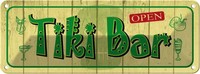 Blechschild 10X27 Cm Tiki Bar Open Alkohol Essen Trinken Club Deko Geschenk Meta