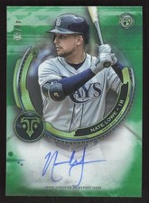 2019 TOPPS TRIPLE THREADS NATE LOWE RAU-NL ROOKIE AUTOGRAPHS EMERALD 43/50 RAYS