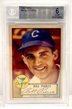 1952 Topps # 98 Billy Pierce Chicago White Sox Pitcher Vintgage Grade 6 EX-MT