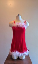 Rare Red Frederick's of Hollywood Christmas Top Size Medium