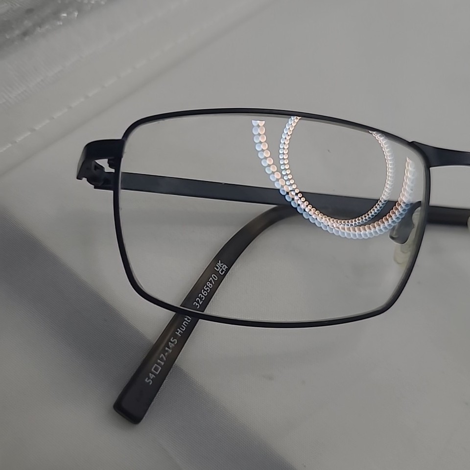 SPECSAVERS SATIN BLUE RECTANGLE glasses frame 54 17 145 MOD: HUNTLEY ...