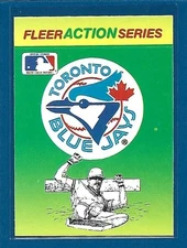 1990 Fleer Baseball Action Series Team Stickers Toronto Blue Jays