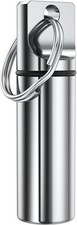 Small Pocket Pill Box Keychain, Aluminium Alloy Portable Mini Silver