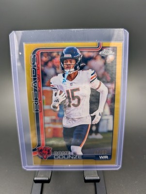 2025 Topps Chrome Football Rome Odunze #49 Gold Refractor /50