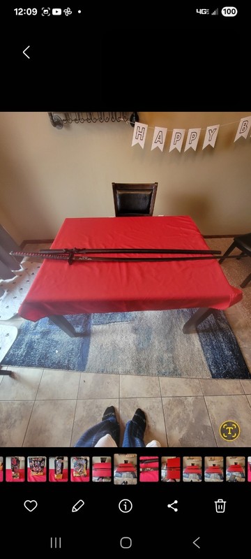 Anime Bleach Ichigo Kurosaki Bankai Sword Signed by The English Voice Actor
