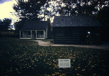 Kodak Slide 1940s Red Border Kodachrome George Washington Carver Cabin, Michigan