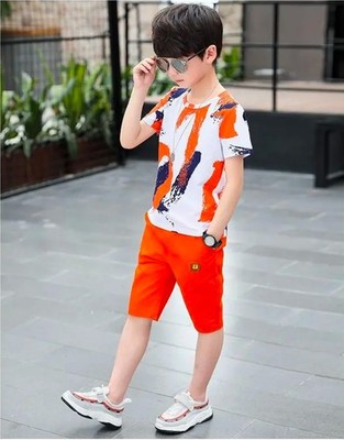 Summer Boys Casual 2pcs Print Set